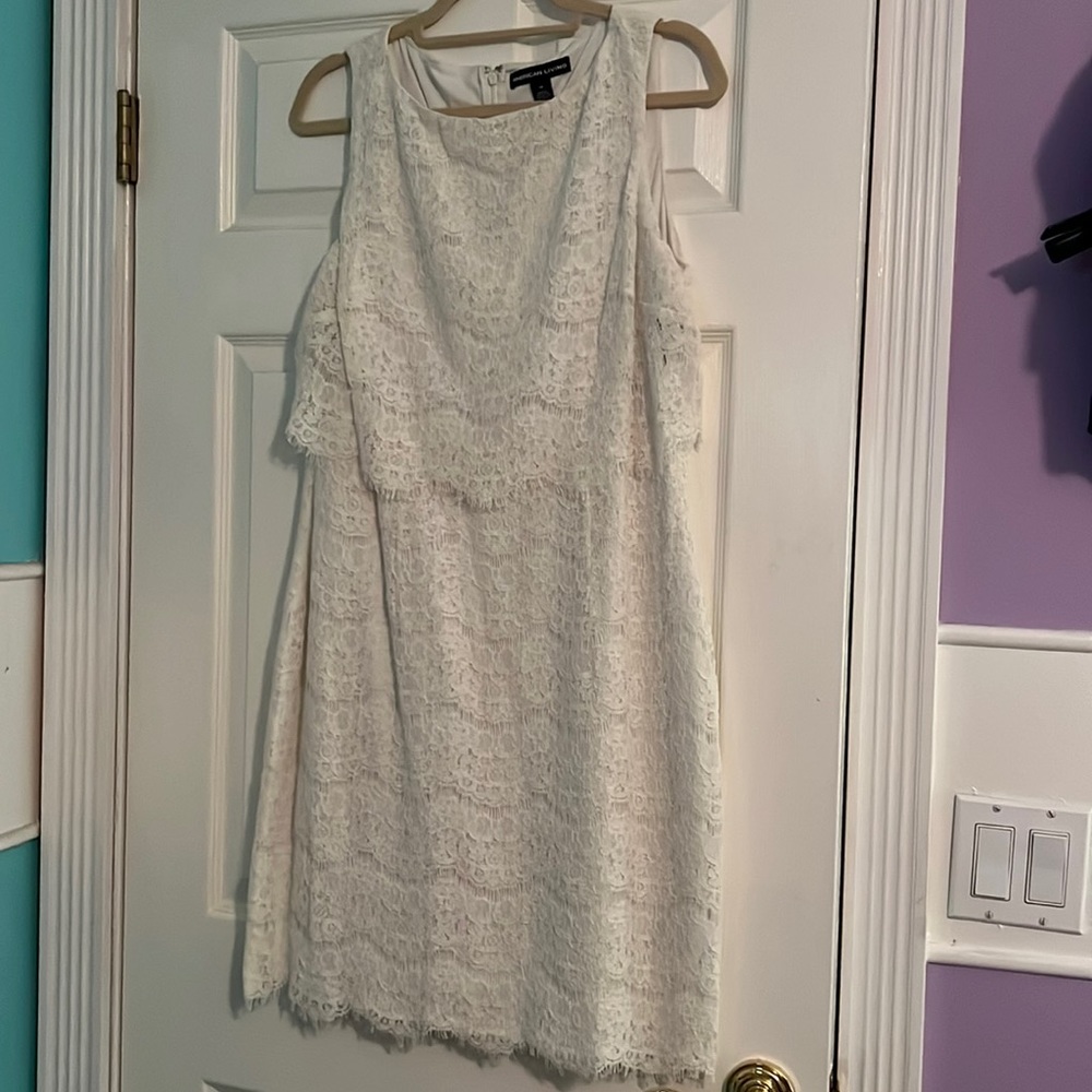 American Living White Lace Dress Size 14